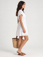 Mabel | Eyelet Flutter Mini Dress