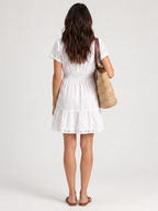 Mabel | Eyelet Flutter Mini Dress