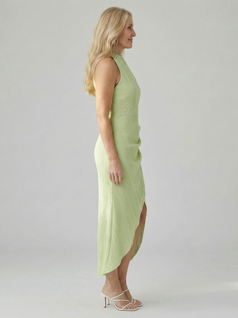 Esme | Textured Halter Midi Dress