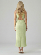 Esme | Textured Halter Midi Dress
