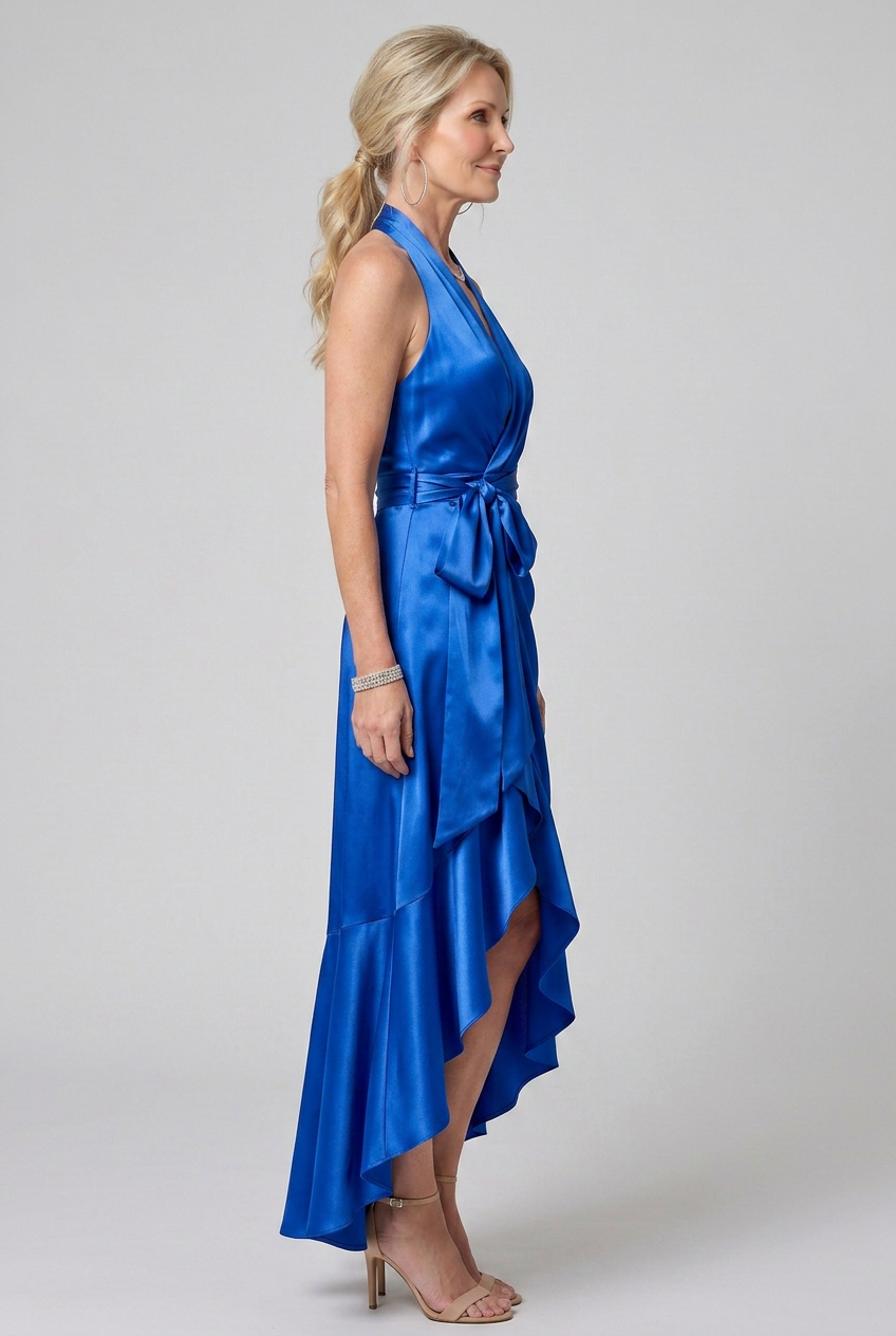 Cassia | Draped Wrap Midi Dress