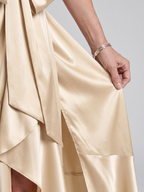 Cassia | Draped Wrap Midi Dress