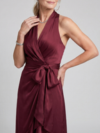 Cassia | Draped Wrap Midi Dress