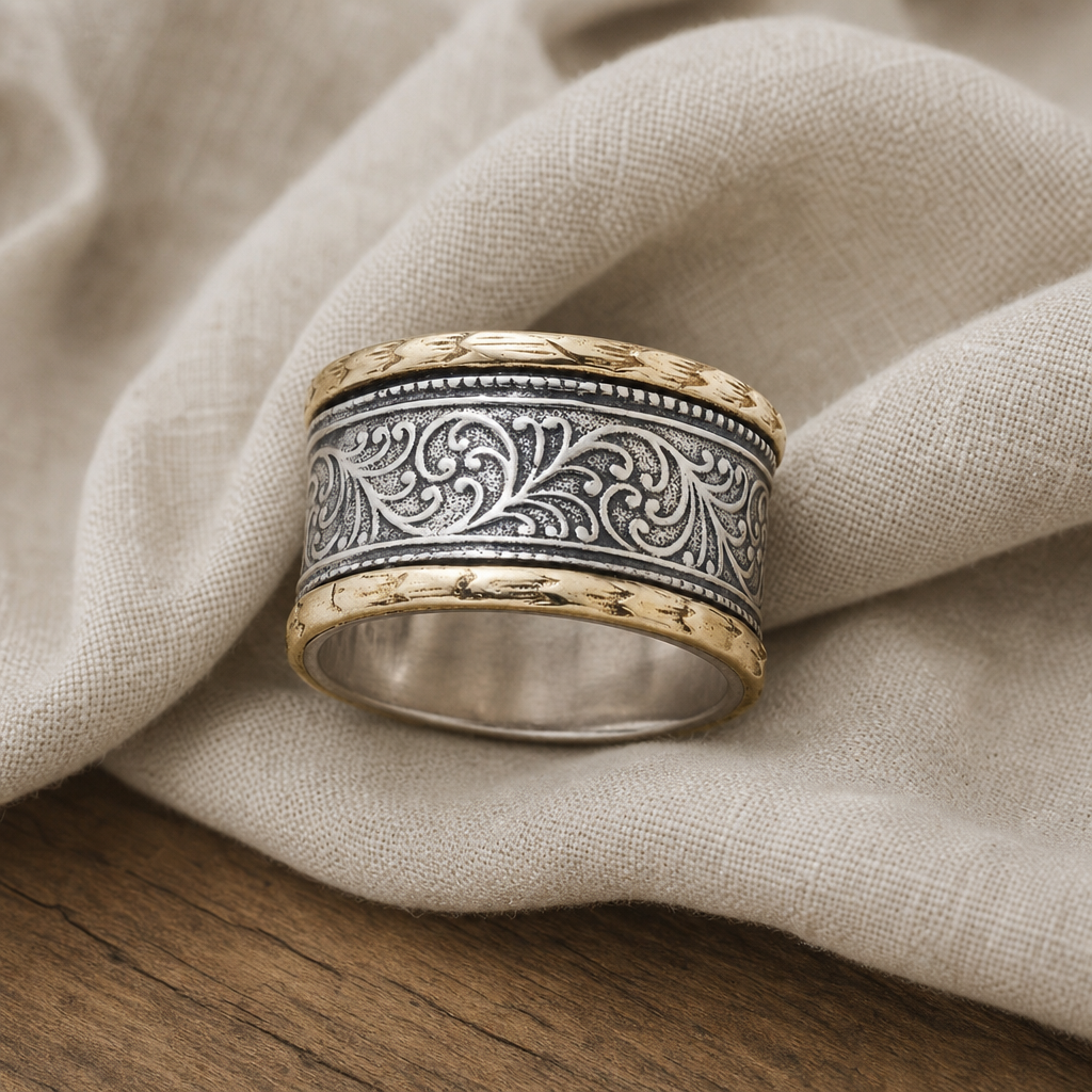 Linnea Two-Tone Floral Ring