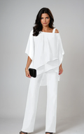 Corinne Elegant Layered Set - White