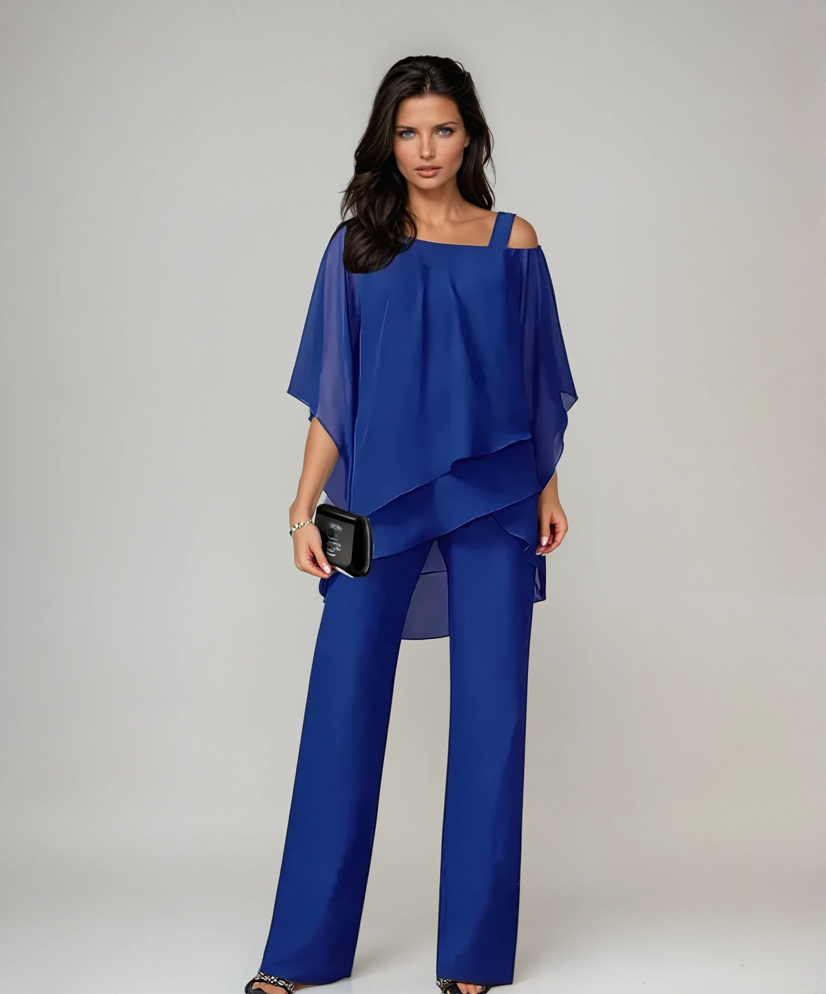Corinne Elegant Layered Set - Blue