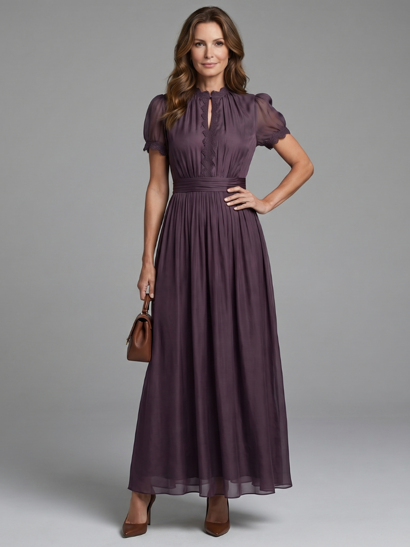 Briony | Elegant Keyhole Maxi Dress
