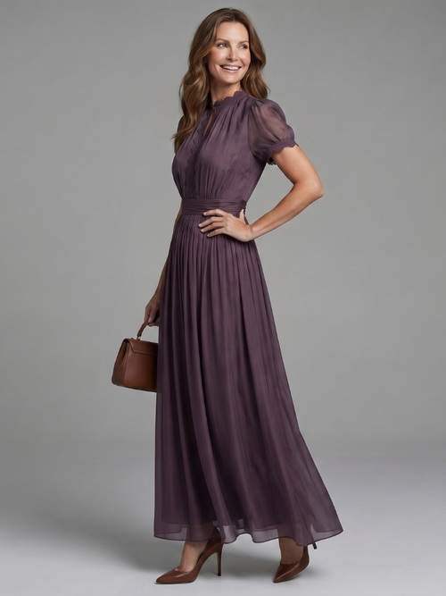 Briony | Elegant Keyhole Maxi Dress