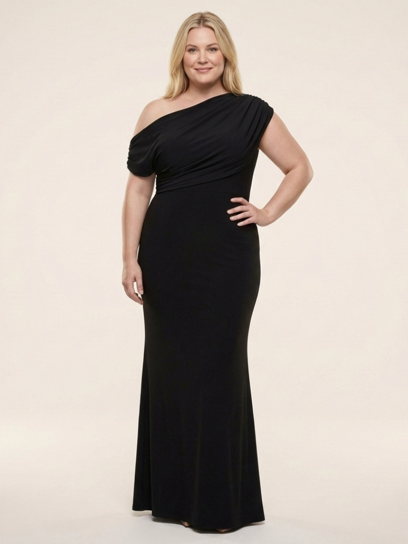Harriet | Draped One-Shoulder Maxi Dress