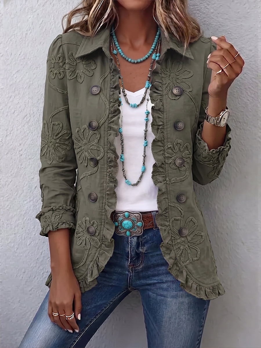 Rosalind | Floral Embroidered Utility Jacket
