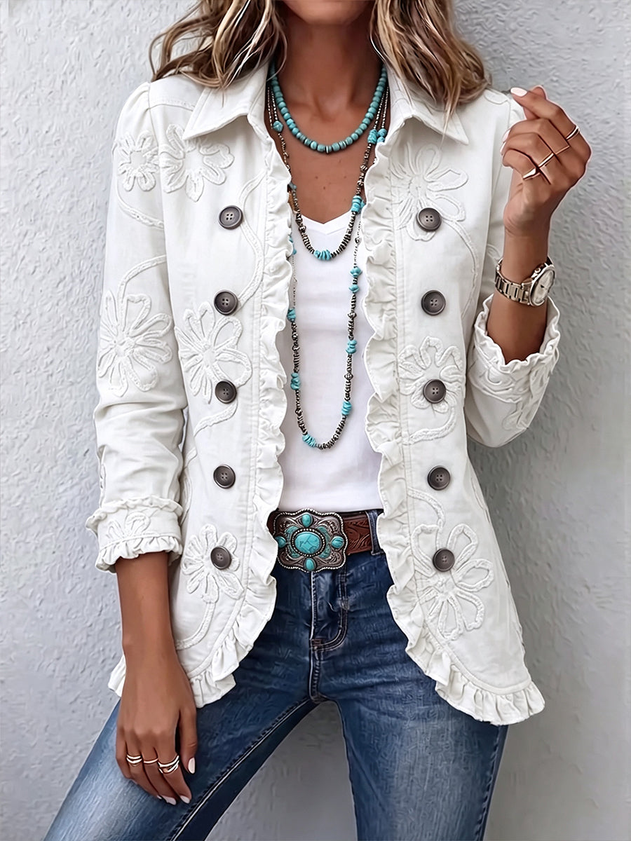 Rosalind | Floral Embroidered Utility Jacket
