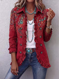 Fayrene | Bohemian Paisley Ruffle Jacket
