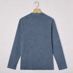 Saltwater long sleeve henley on a hanger