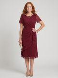 Sabine | Cascading Ruffle Midi Dress