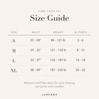 Sloane shaper shorts size guide