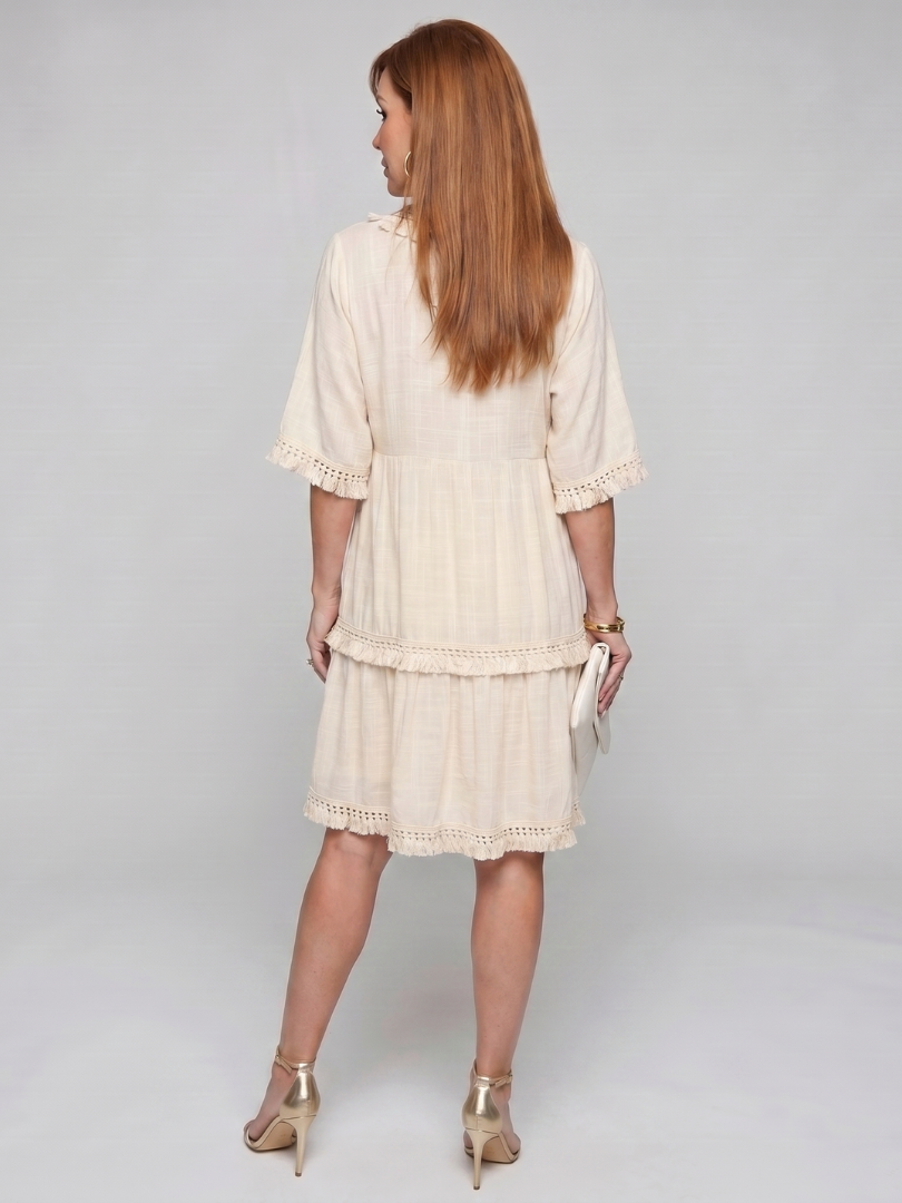 Josie | Embroidered Tiered Mini Dress