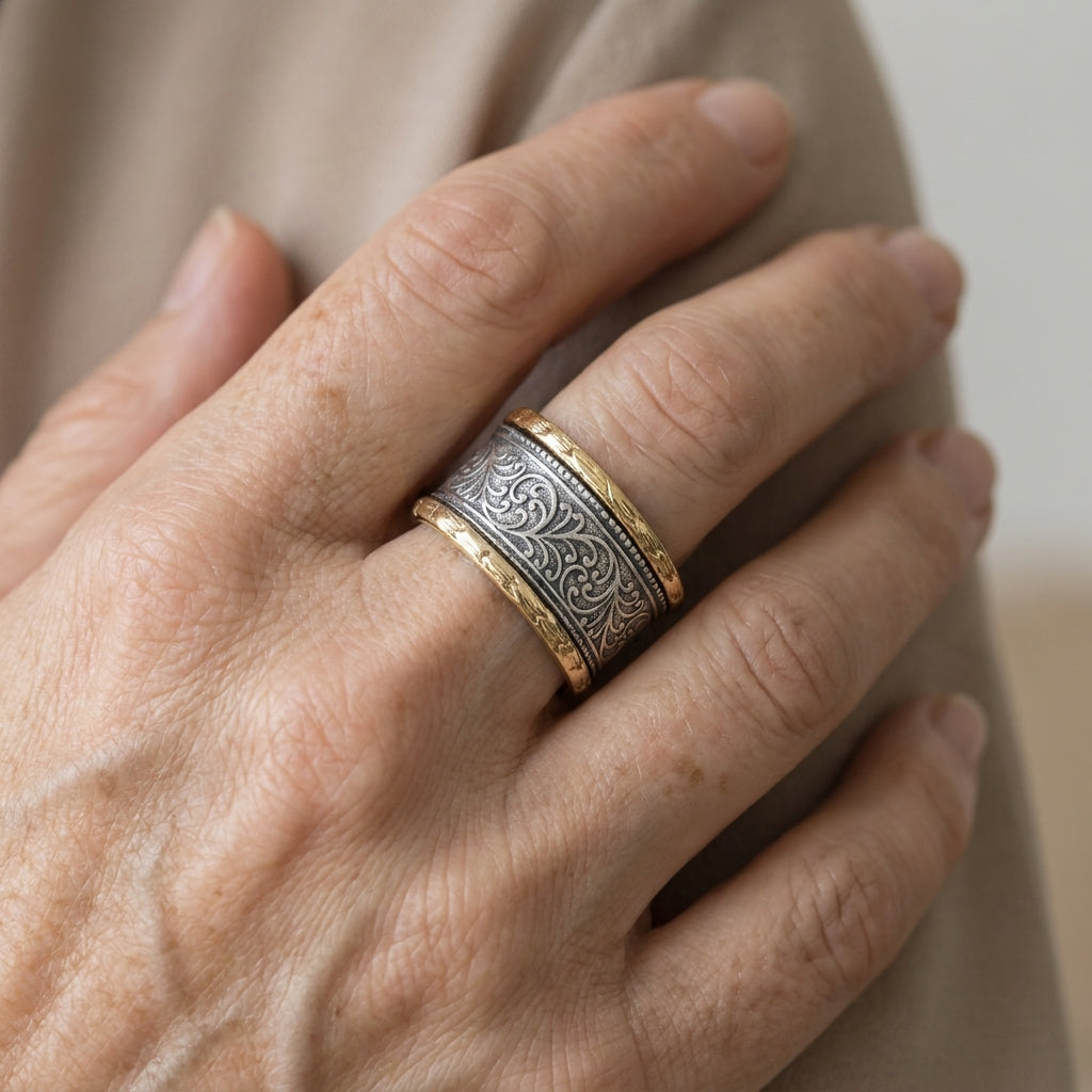 Linnea Two-Tone Floral Ring lifestyle
